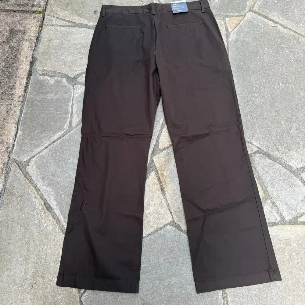 Banana Republic Bootcut Pants Mens 34x32 Dark Brown Chinos Everyday Low Waist